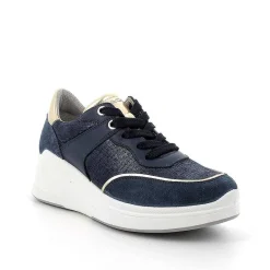 Woman Igi&Co Wedges-Women'S Leather Wedge Sneakers Jeans