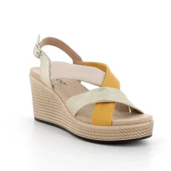 Woman Igi&Co Wedges-Women'S Wedge Sandals Platinum-Light Beige