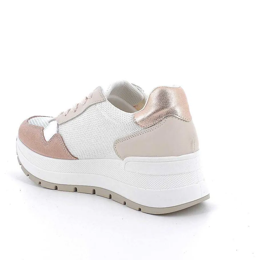Woman Igi&Co Wedges-Women'S Wedge Sneakers Skin-White