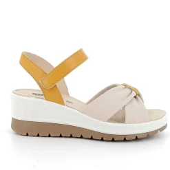 Woman Igi&Co Wedges-Yellow-Sand Women'S Wedge Sandals